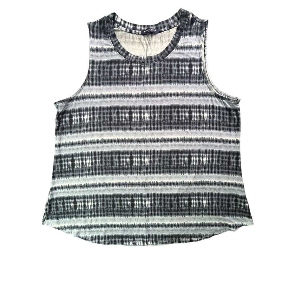 Architect Woman Tank Top Womens Size 1XL Blue White Comfort Stretch Shirt
